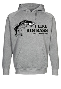 I Like Big Bass and I Can Not Lie Hooded Sweatshirt - 210 Kreations
 - 1