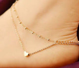 Double Gold Tone Heart Anklet - 210 Kreations
 - 2