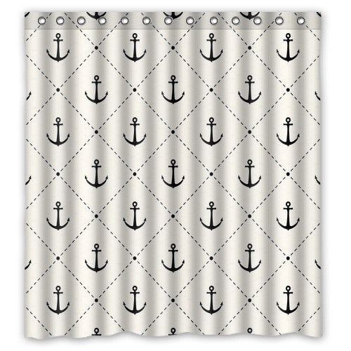 Unique Anchor Shower Curtain - 210 Kreations
