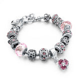 Charm Bracelet  w/Beads and Crystal - 210 Kreations
 - 14