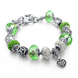 Charm Bracelet  w/Beads and Crystal - 210 Kreations
 - 6
