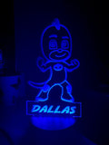 PJ Masks, Gekko Light, Night Light, Personalized Night Light, Kids Bedroom Decor, Children's Lights, Nursery Night Light, Kids Bedrooms
