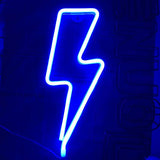 Lightning Bolt Neon Sign for Wall Decor, USB or Battery Decor LED Signs, Neon Lights for Bedroom,Light Up Signs Decorative Neon Light Sign for Home