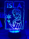Kids Frozen Night Light, Personalized Night Light, Kids Bedroom Decor, Children's Lights, Nursery Night Light, Kids Bedrooms, Elsa Light