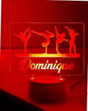 Gymnastics Night Light, Personalized Night Light, Kids Bedroom Decor, Children's Lights, Girls Night Light, Kids Bedrooms, Sports Decor