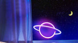 Pink/Blue Planet Neon Sign Planet Neon Led Sign, Planet Neon Light, Kids Bedroom Decor, Children's Lights, Nursery Night Light, Kids Bedrooms