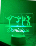 Gymnastics Night Light, Personalized Night Light, Kids Bedroom Decor, Children's Lights, Girls Night Light, Kids Bedrooms, Sports Decor