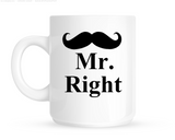 Mr Right and Mrs Always Right Personalized Coffee Mugs - 210 Kreations
 - 2