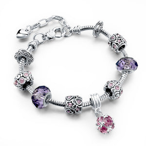 Purple Heart Charm Bracelet - 210 Kreations
 - 1