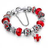 Charm Bracelet  w/Beads and Crystal - 210 Kreations
 - 8