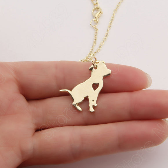 Pit Bull Heart Dog Necklace - 210 Kreations
 - 1