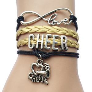 Cheerleader Braided Infinity Bracelet - 210 Kreations
