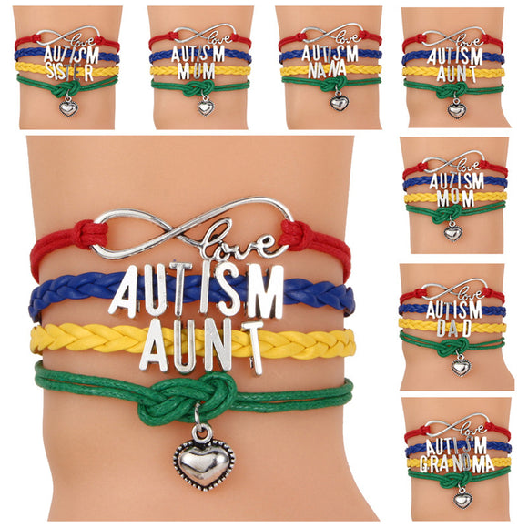 Autism Colorful Braided Bracelet - 210 Kreations
 - 1