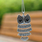 Vintage Bronze or Silver Owl Pendant and Necklace