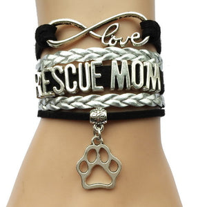 Rescue Mom Dog Paw Bracelet - 210 Kreations
 - 1