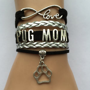 Pug Mom Dog Bracelet - 210 Kreations

