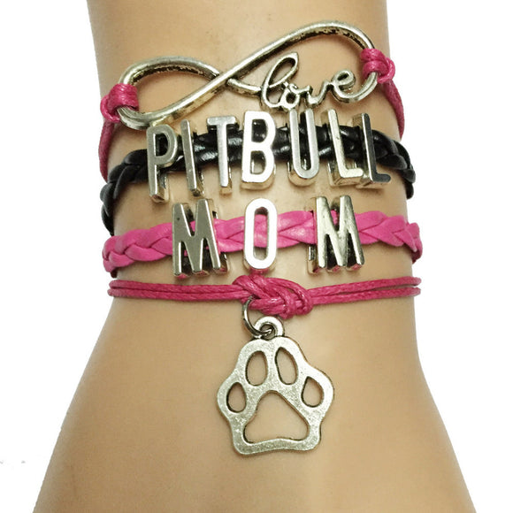 Pit Bull Mom Dog Bracelet - 210 Kreations
