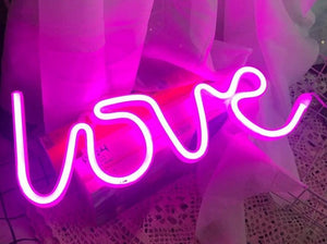 Pink LOVE Sign Neon LED Light, Bedroom Wall Decoration, Kids Bedroom Decor, Children's Lights,Nursery Night Light, Kids Bedrooms