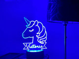 Personalized Unicorn Multi Color LED Lamp Night Light