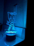 PJ Mask Night Light, Catboy Personalized Night Light, Kids Bedroom Decor, Children's Lights, Nursery Night Light, Kids Bedrooms