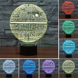 Star Wars Death Star Multi Color LED Light Lamp
